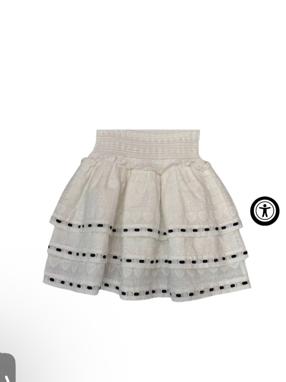 Theme Girls Gemma Eyelet Lace Ruffle Mini Skirt